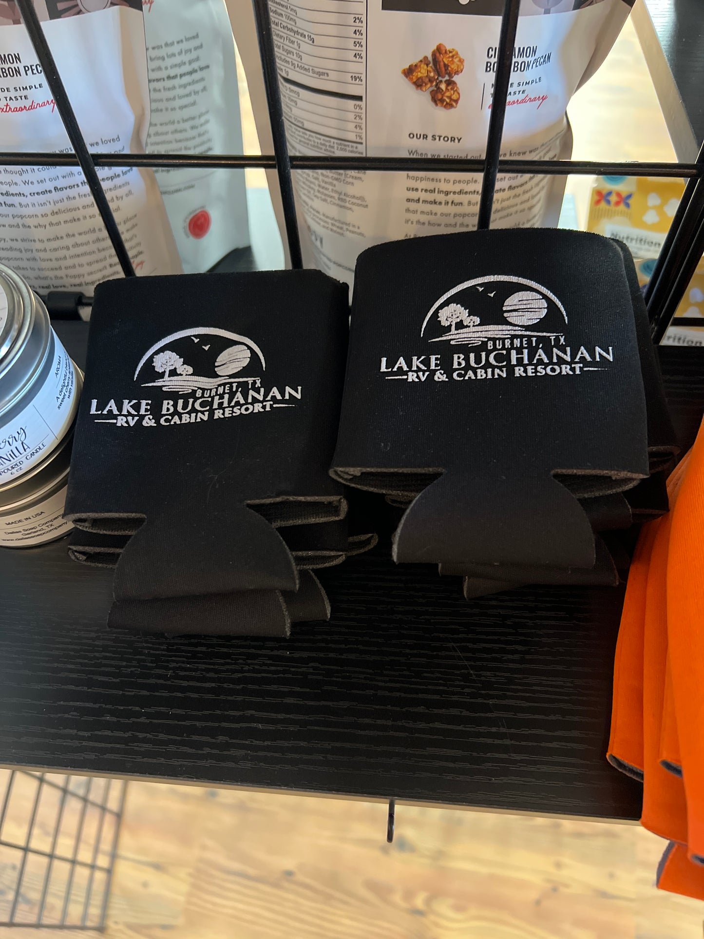 Lake Buchanan Logo Coozie