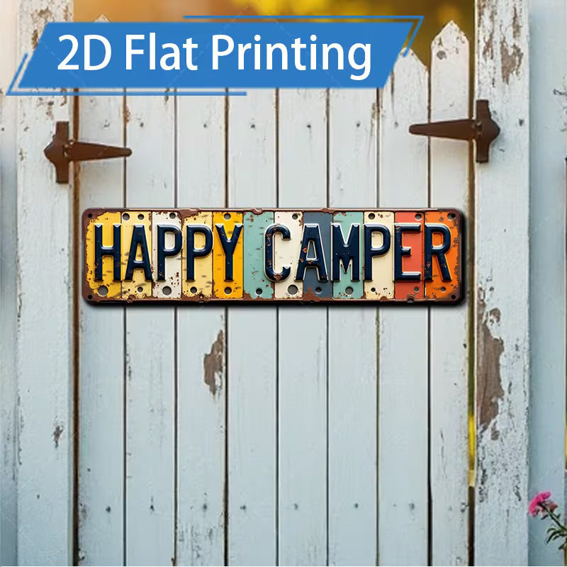 Happy Camper Metal Sign