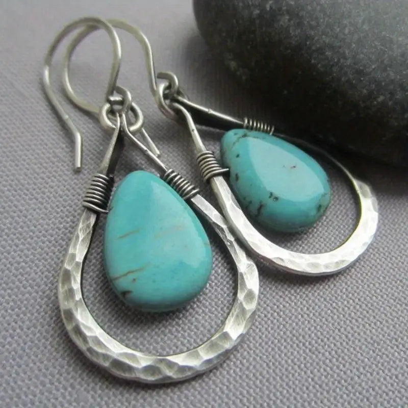 Teardrop Turquoise Earrings