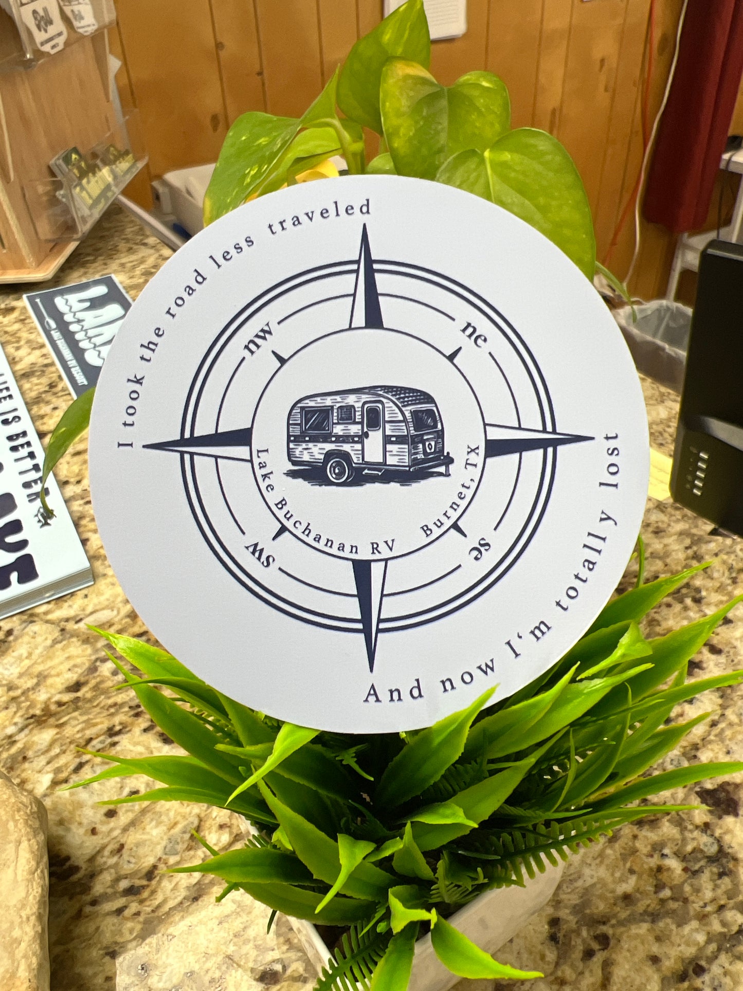 I Took the Road Less Traveled Lake Buchanan RV Sticker