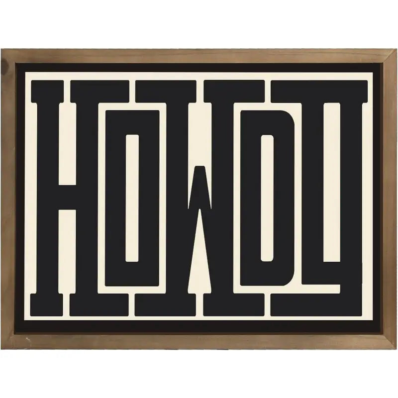 Howdy Hanging Wooden Wall Art