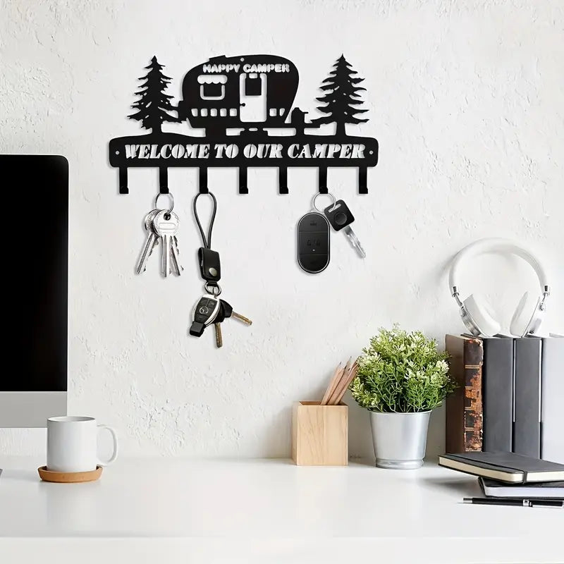 Welcome to Our Camper Metal Key Holder