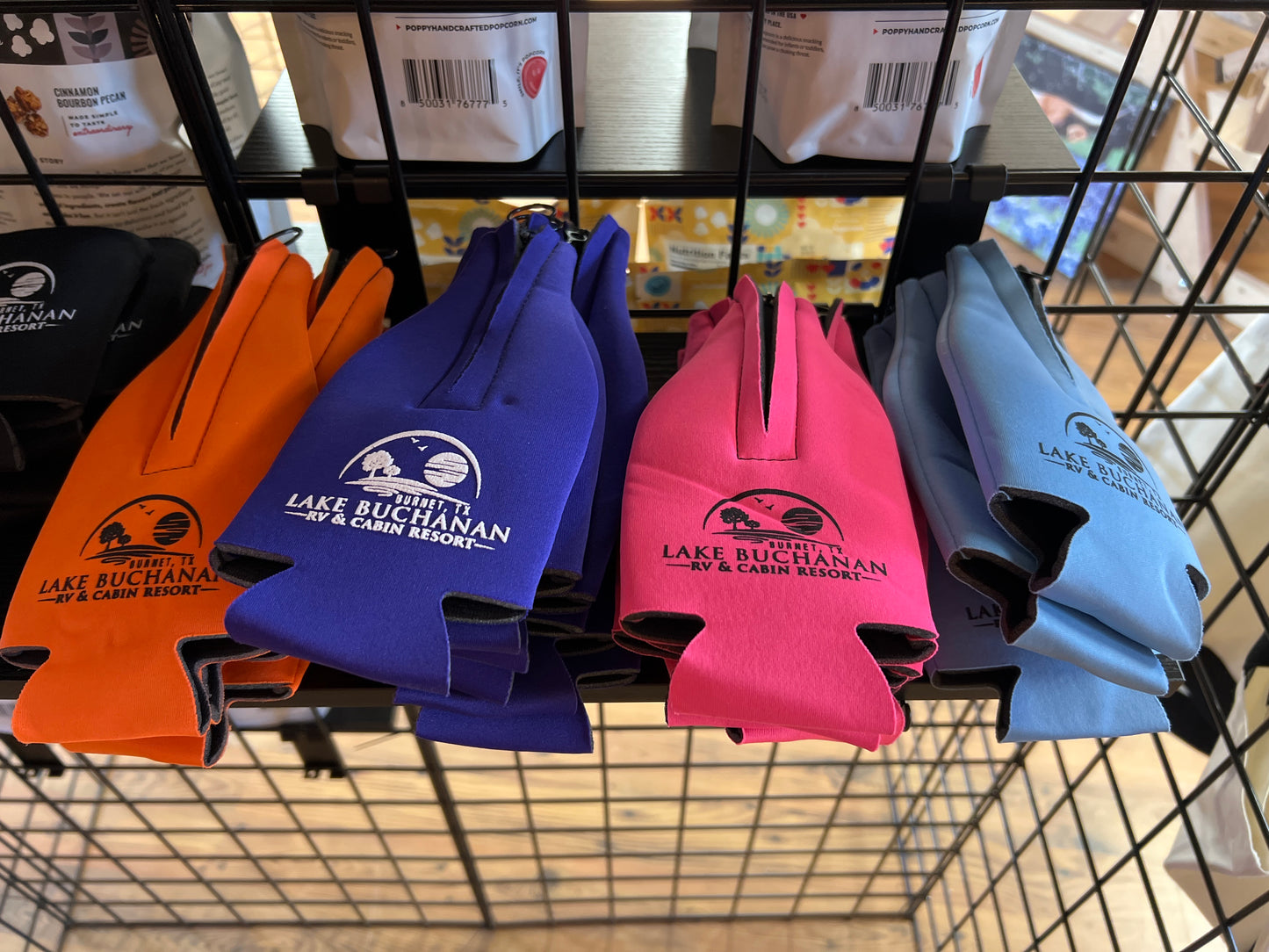 Lake Buchanan Logo Zip Coozie