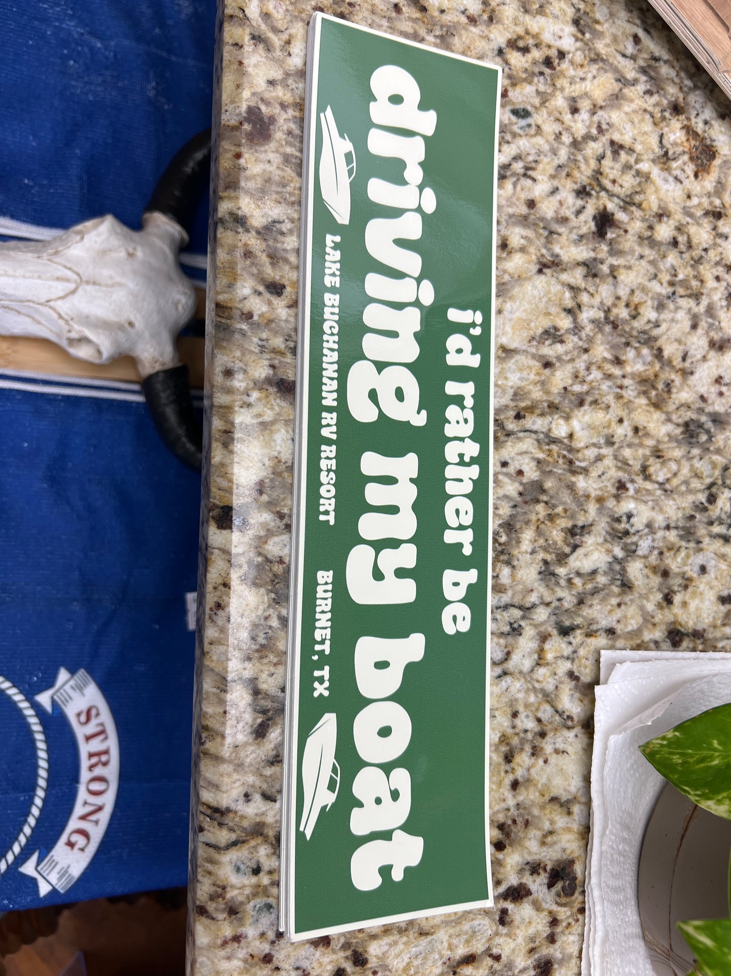 I'd Rather Be Driving My Boat Sticker