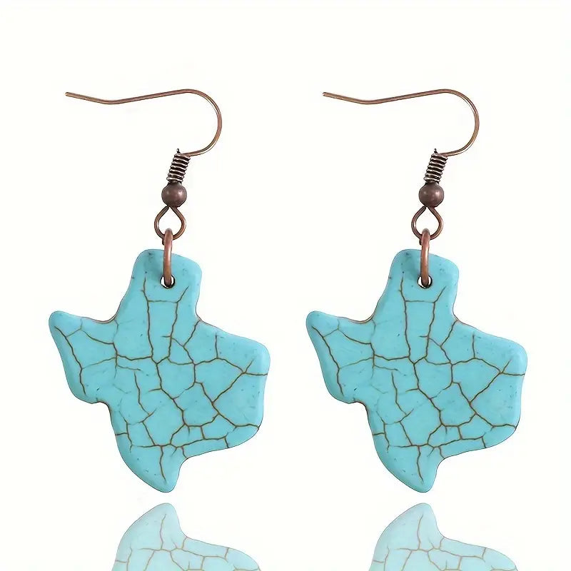 State of Texas Turquoise Earrings