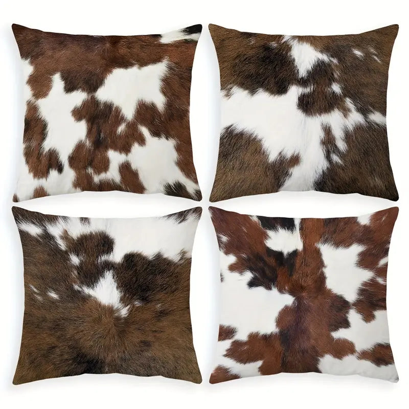 Cowhide Throw Pillow