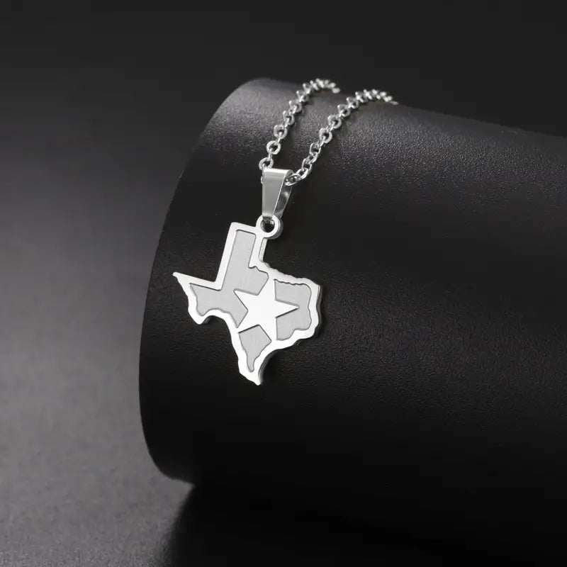 State of Texas Star Sterling Silver Necklace
