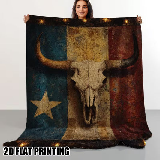 Texas Longhorn Fleece Blanket (50" x 60")