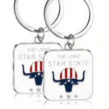 Lone Star State Longhorn Keychain