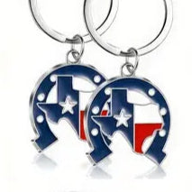 Texas Horseshoe Keychain
